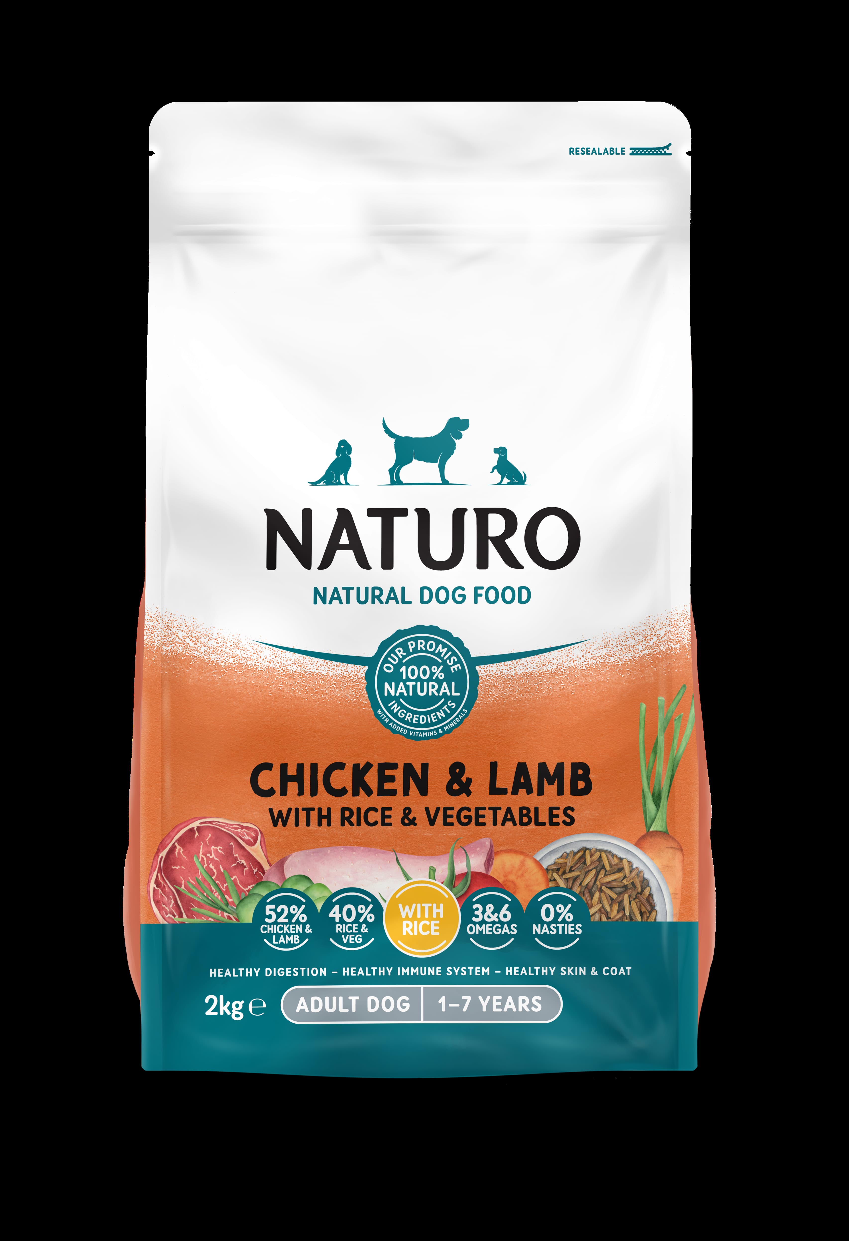 ASP Naturo Dog Adult Dry 2kg pile/janje/riža/povrće