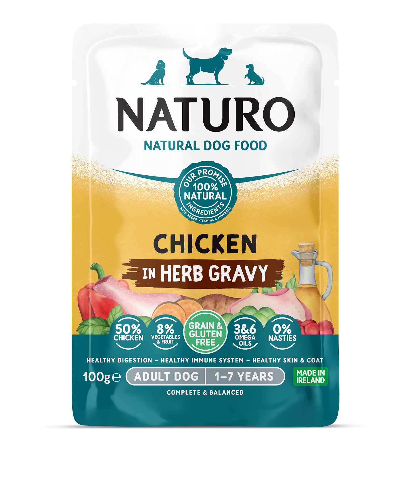 Naturo vreć. 100g Grain&Gluten Free pile u umaku 1/12