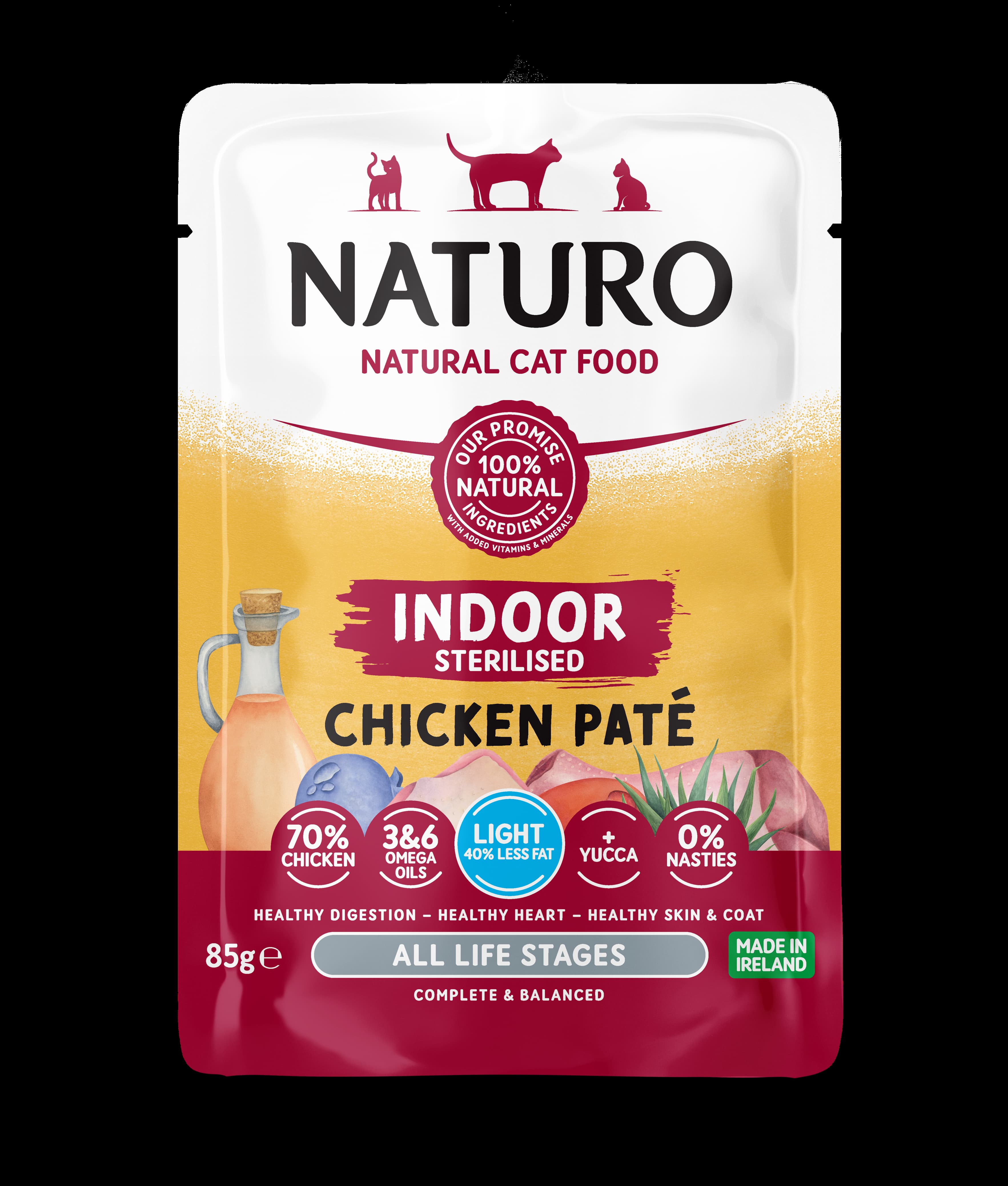 Naturo Cat vreć. 85g Indoor & Steril pile paté 1/12