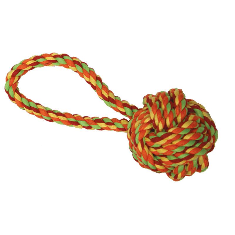 Igračka za Pse uže 23cm+lopta čvor xT
