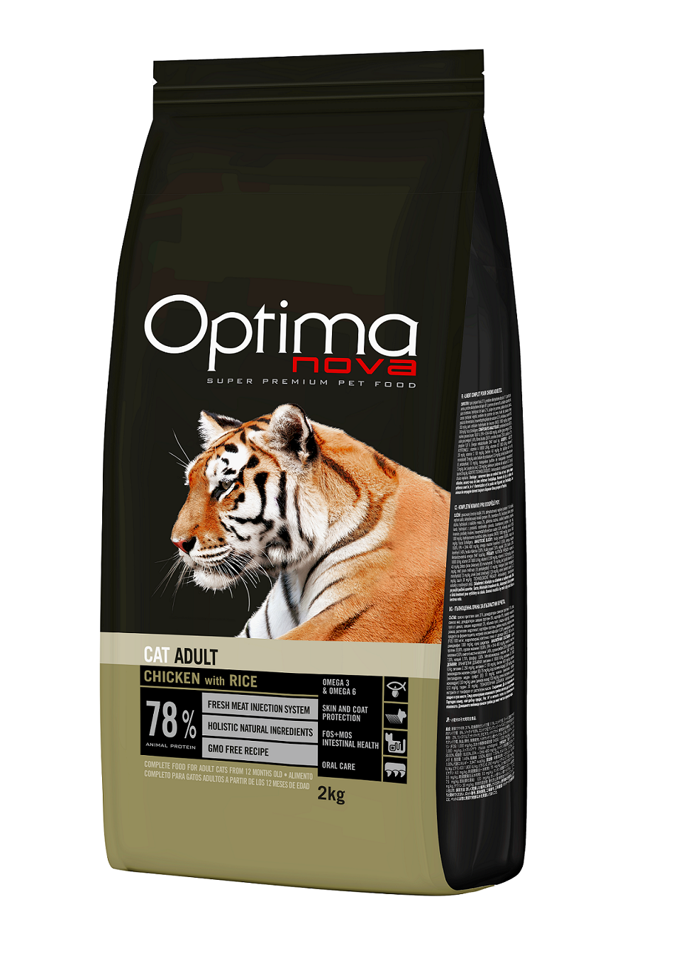 Optimanova cat adult Pile/riža 2kg LG NOVO