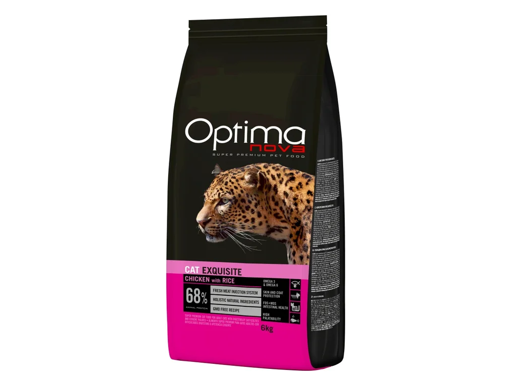 Optimanova cat adult Exquisite Pile/riža 6kg LG NOVO