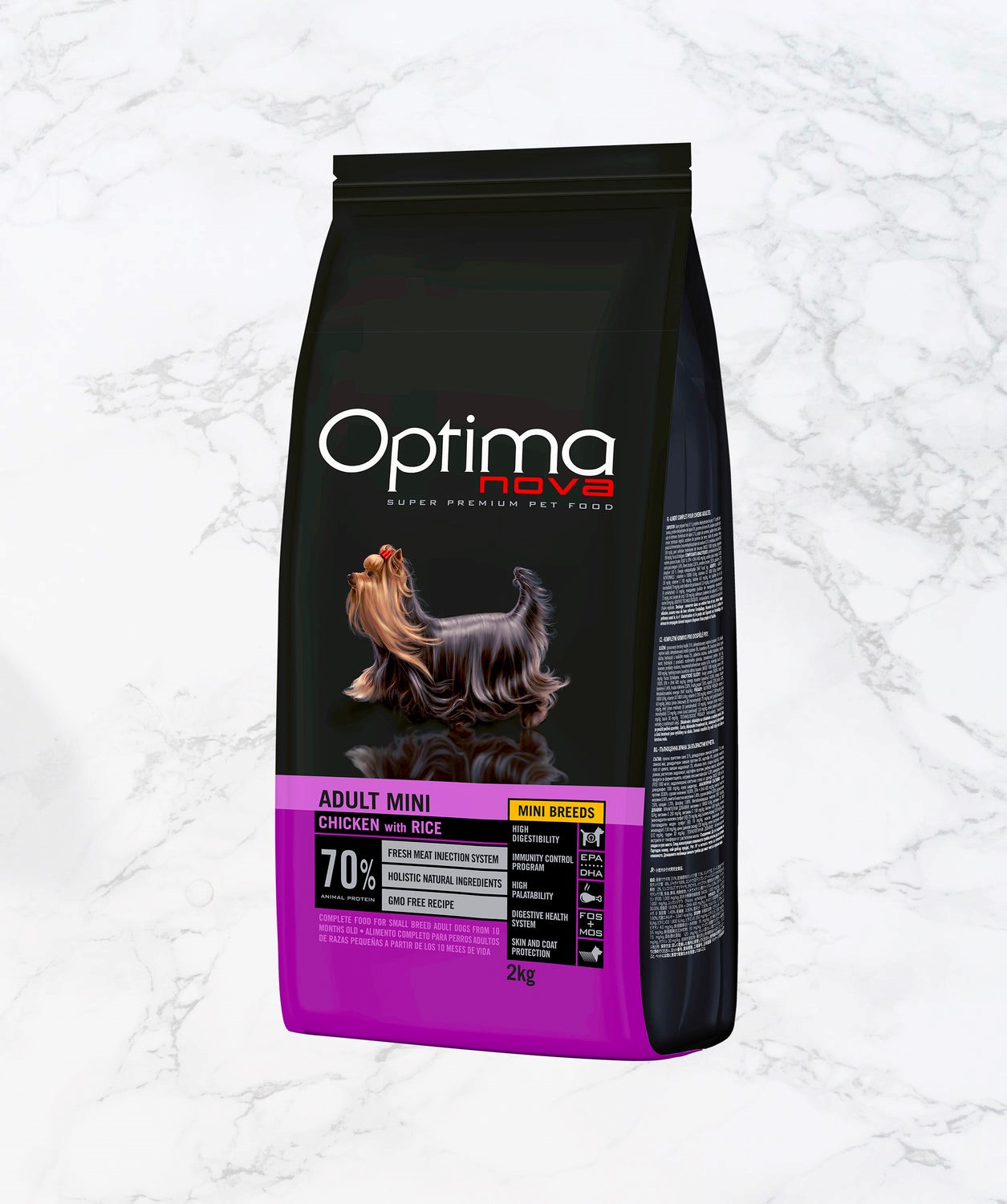 Optimanova dog adult mini pile/riža 2kg LG NOVO