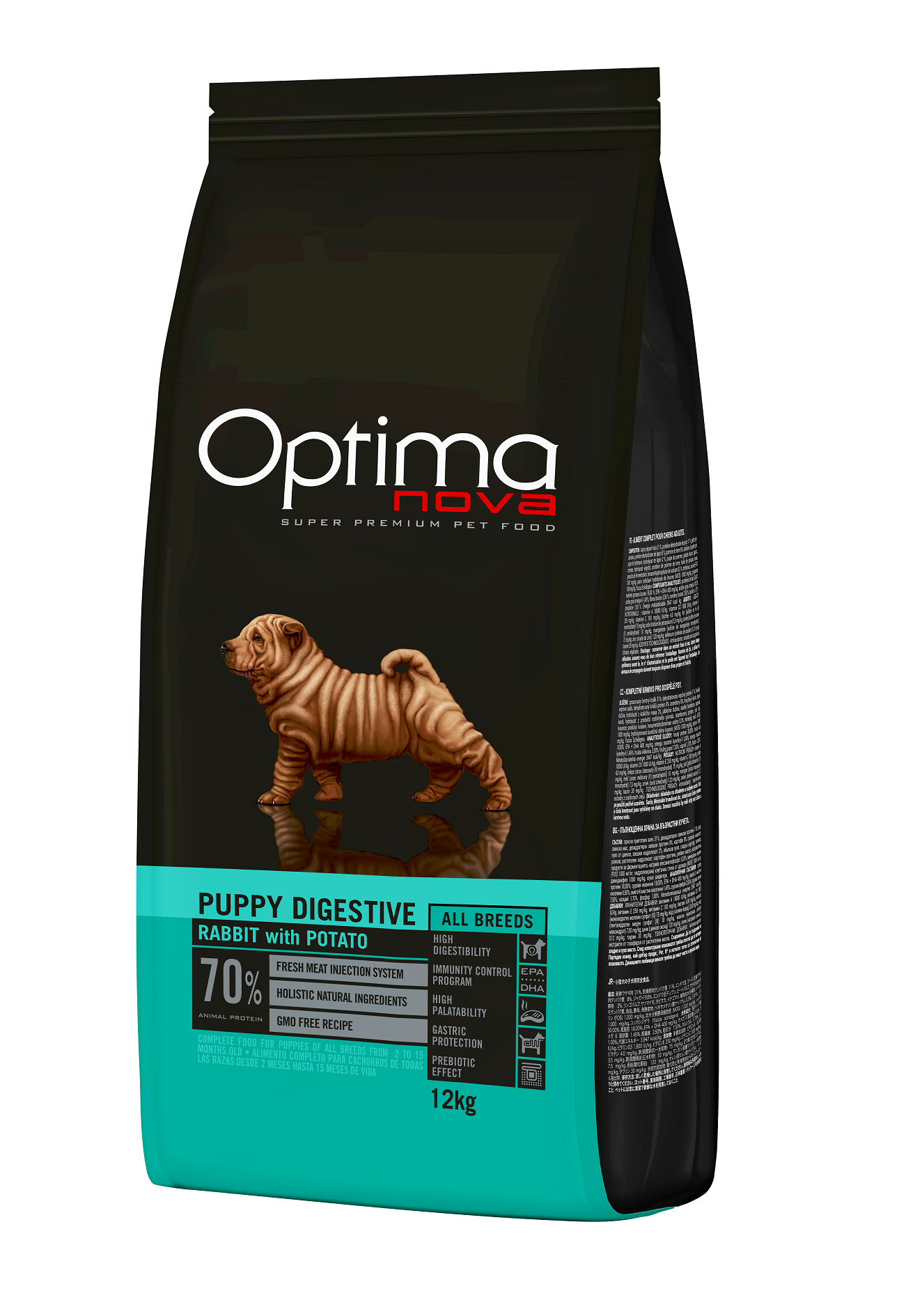 Optimanova dog puppy Digestive kunić/krumpir 12kg GF NOVO