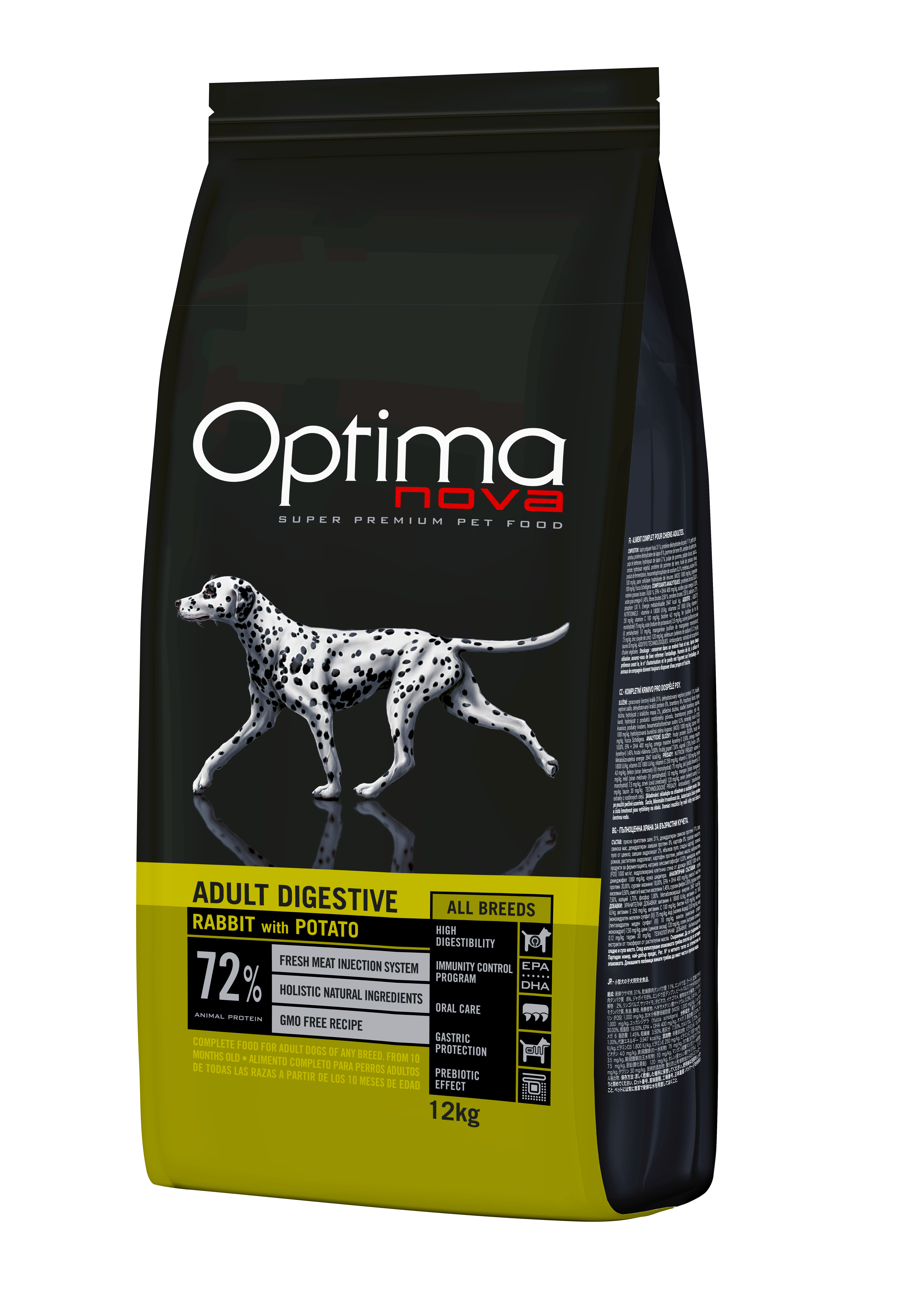 Optimanova dog adult Digestive kunić/krumpir 2kg GF
