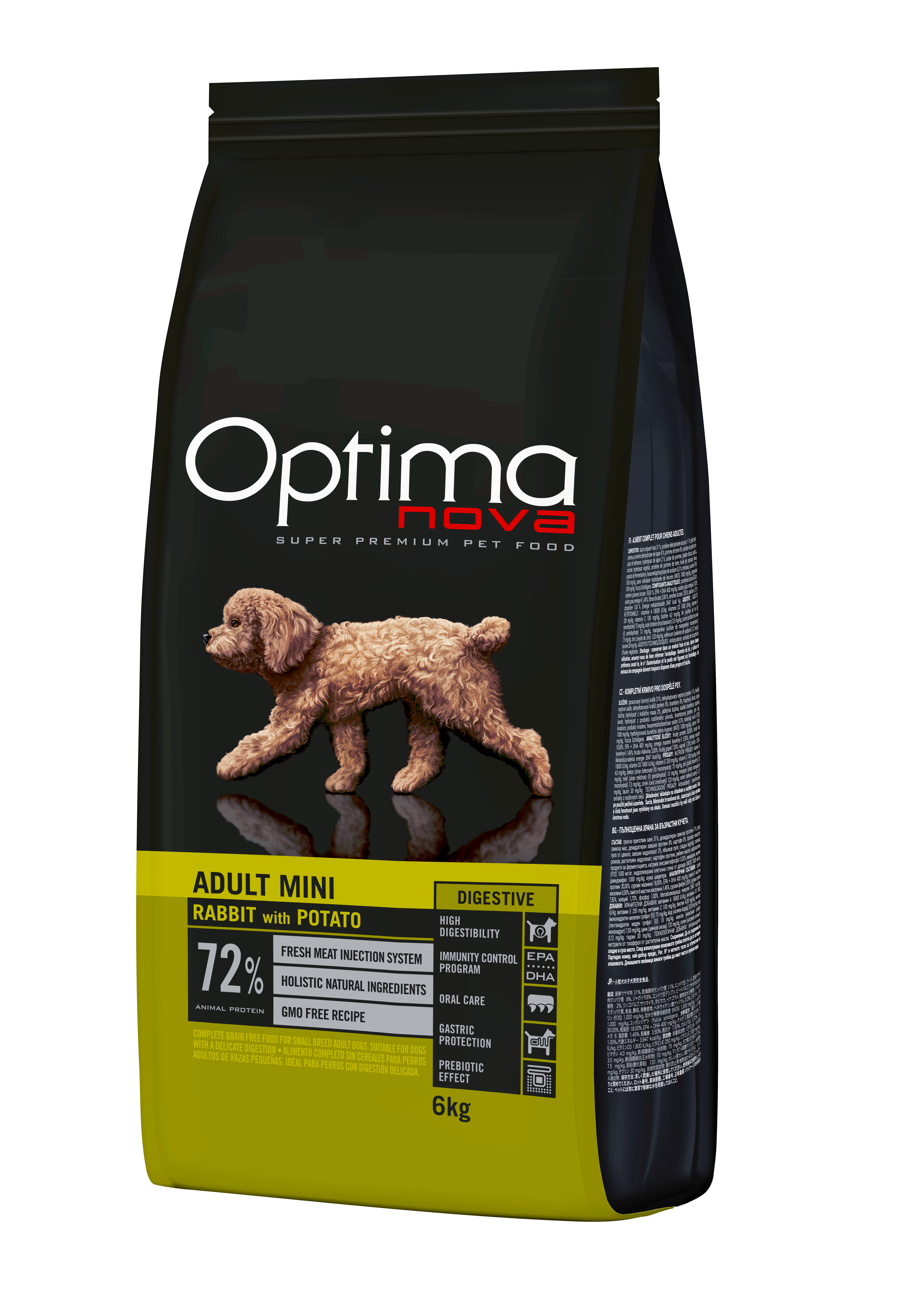 Optimanova dog adult Mini Digestive kunić/krumpir 6kg GF
