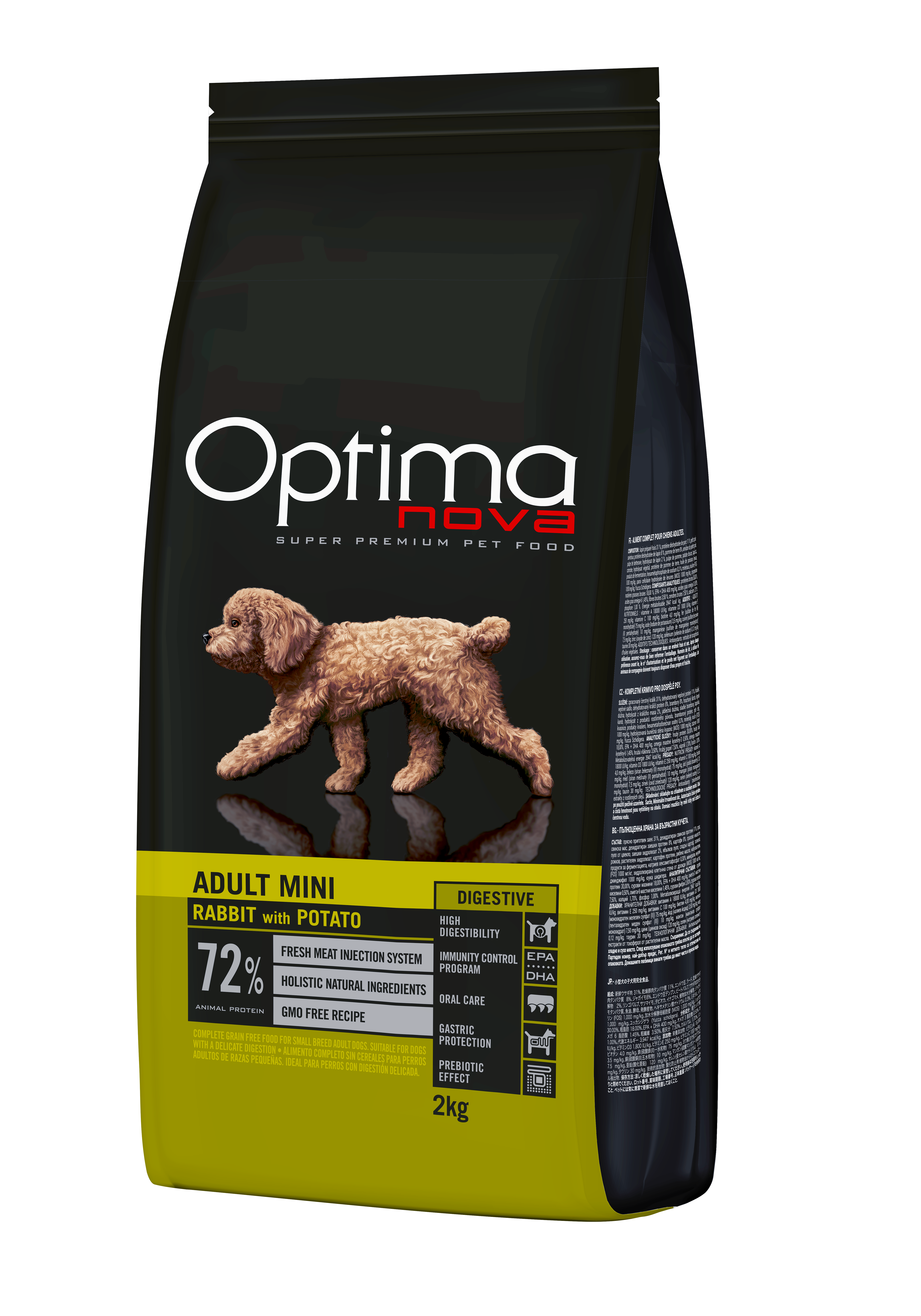 Optimanova dog adult Mini Digestive kunić/krumpir 2kg GF